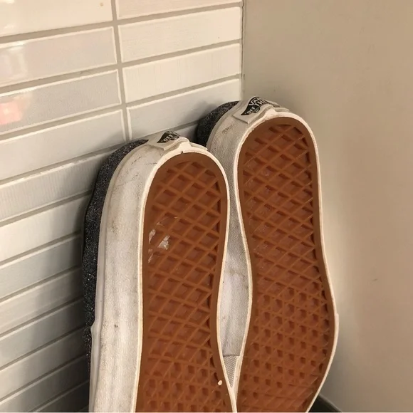 Vans kids silver lace up sneakers - Picture 7 of 8